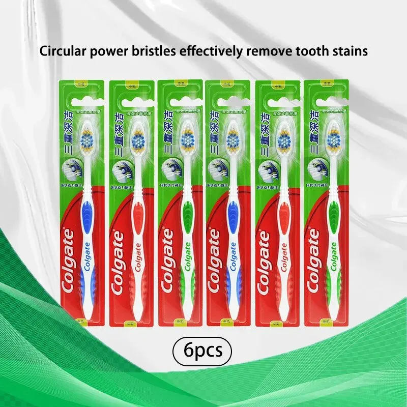 Colgate Whitening Teeth - Colgate 6 Stück Zahnbürsten mit weichen